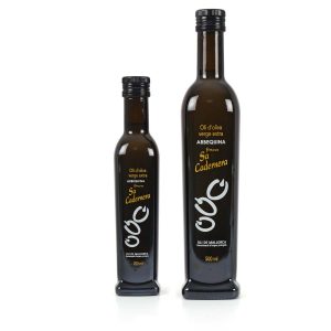 Aceite de oliva virgen extra, arbequina, DOP mallorca. DOP oli de Mallorca